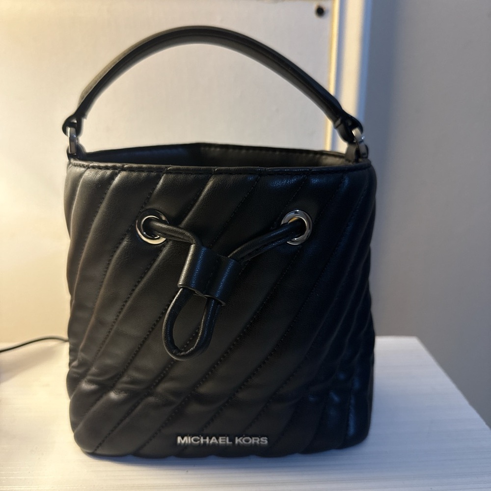 Michael Kors Black Quilted Hobo Bag